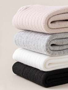 2 pares/paquete Medias casuales y cálidas con lazo para niñas, invierno