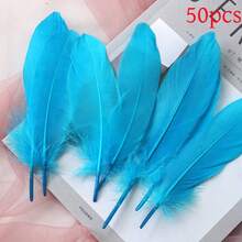 50/100pcs Colorful Goose Feathers, 15-20cm, Soft & Fluffy, High-End Quality, Vibrant Colors, Suitable For Wedding Decor, Photography Props, DIY Crafts, Studio Backdrops, Display Windows And Party Decorations. (Red Feathers) - Multicolor - View 21