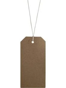 Swift Strung Tags Brown Reinforced Card Clothing Parcel Label String Hanging Gift Swing Tickets Kraft Hang Price Labelling 108mm X 54mm (Pack Of 100) - 100 - Xem 9