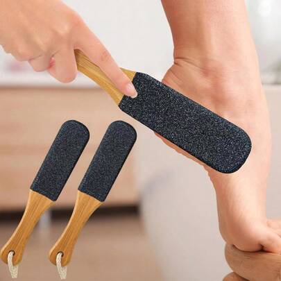 1 Piece Strong Exfoliating File - Ultra Coarse And Ultra Fine Double-Sided Foot Care Tool, Portable Travel Pedicure Set, Salon-Grade Home Foot Care Set, Ergonomic Handle Design