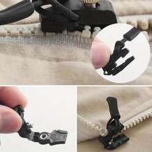 Bộ dụng cụ sửa khóa kéo đa năng 12 món - Dễ lắp đặt, không cần may vá để thay thế đầu khóa kéo, kèm theo con trượt sửa nhanh, phù hợp cho áo khoác, hành lý, ba lô, giày bốt - Bộ sửa khóa kéo màu đen chất lượng cao, có thể sử dụng lâu dài, đầu kéo khóa kéo màu đen bền, quà tặng Ngày của Mẹ, phụ kiện sửa chữa mùa xuân/hè. - Nhiều màu - Xem 8