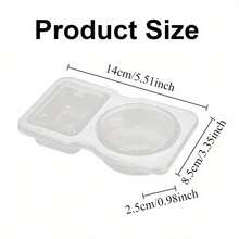 20 Double Compartment Seasoning Boxes With Lid, Portable Snack Boxes, Disposable Double Compartment Plastic Boxes, Can Accommodate Salad Dressing And Sauce, Suitable For Daily Outdoor Picnics, Outdoor Dining, Meal Prep Boxes, Stackable Design, Compact Storage, Lightweight Material,  Plastic, Portable Containers, Disposable Containers, Outdoor Enthusiasts, Party Organizers - 25 chiếc - Xem 10
