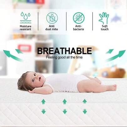 Kids Mattress131*69 * 13CM Bedding Baby Cot Bed Mattress Bonnell Spring Foam PEVA Fabric