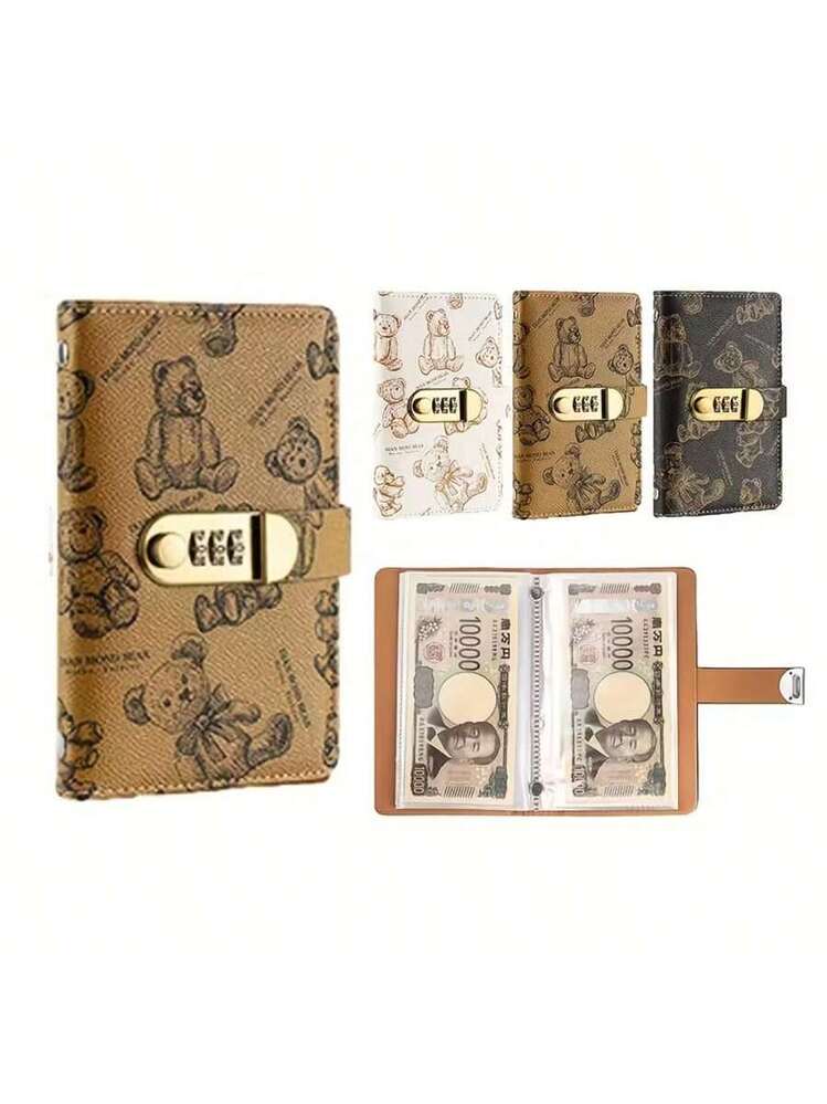 貯金カード付き 貯金箱 お札100枚収納 鍵付き 隠し金庫 貯金ファイル