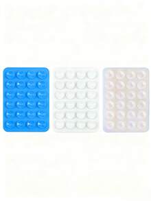 3/5Pcs Multi-Purpose Square Silicone Suction Cup Mobile Phone Holder, 24-Hole Suction Cup With Strong Adhesiveness, 1/10/20/30/40/50/60Pcs,Suitable For Various Scenarios To Prevent Phone Falling, Used For Video, Vibration, And Self-Portrait Phone Accessories