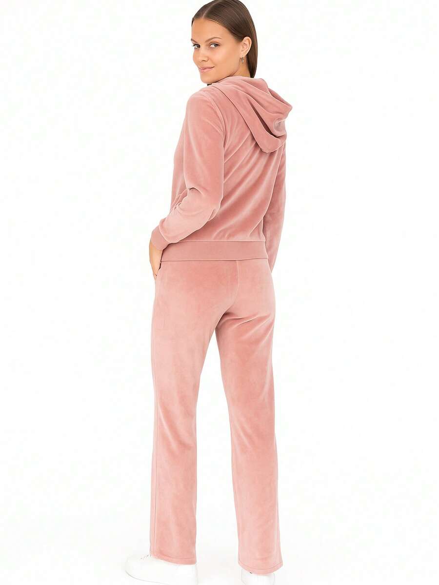 SAKERS OUTDOOR CLOTHING Conjunto Deportivo De Velour Mujer, Pants Y Sudadera Sakers - Rosa - Ver 1