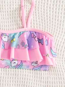 2025新款可爱三件套沙滩泳衣，适合年轻女孩 - 彩色 - 查看 4