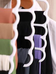 1/3pcs Multifunctional Closet Hanger Organizer For Pants Trousers Scarves Belts Ties Accessories Storage Space Saving Wardrobe Hanger Hook Rack System - Multicolor - View 3