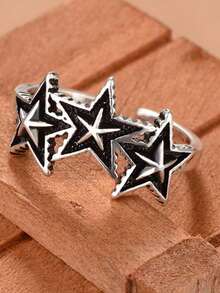 時尚流行男士明星裝飾袖口環合金，適合珠寶禮物和時尚外觀 - 復古銀色 - 查看 12