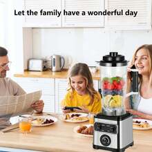 6600 W leistungsstarker 3-in-1-Entsafter für den Haushalt, 3 l Fassungsvermögen, Smoothie-Mixer geeignet zum Entsaften/Eiszerkleinern/Mixen - EU F-Typ Stecker (220-240V) - Übersicht 5