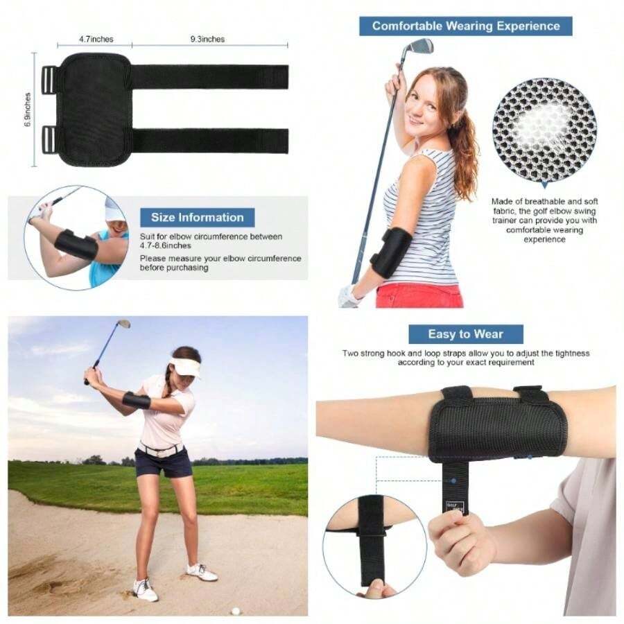 Swing Training Aid Elbow, Swing Trainer, Straight Arm Training Aid With - Tok Sound Notifications, Posture Correction Brace Of Swing Beginners Training - 最初的 - 查看 1