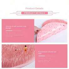 1 Almohadilla de cepillado para pies y espalda en la ducha, ¡de color aleatorio! Almohadilla de cepillado para pies en la ducha con ventosa, limpiador de pies de silicona exfoliante y masajeador para ducharse, producto de cuidado personal portátil para acampar