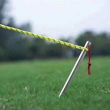 Conjunto de 10 estacas de alumínio para barraca, 18 cm/7 polegadas, ideais para camping, piquenique, trilhas, praia e proteção solar. - 10 PCS - Ver 5