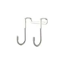 Ganchos de puerta en forma de S doble de acero inoxidable, fáciles de instalar, ganchos de puerta de estilo moderno de metal, adecuados para almacenamiento en la cocina y el baño - Plateado - Ver 13