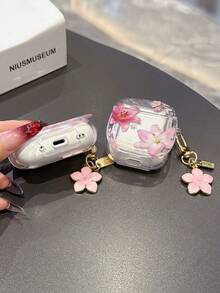 Ốp tai nghe Bluetooth TPU họa tiết hoa hồng, kiểu dáng sang trọng, tương thích với , ốp tai nghe TPU 3 ngăn dạng lò xo. - Nhiều màu - Xem 4