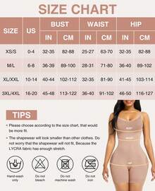 Women High Elastic Knit Seamless Faja Shapewear Hip Enhancer Bodysuit Full Body Shaper - 杏色 - 查看 8