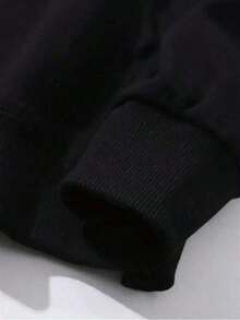 Comfortable Plus Size Hoodies Women's Christian Faith Hoodie, Printed With "God Is With Me" Bible Verse (Joshua 1:9) - Comfortable Polyester Sweatshirt, Inspirational Religious Clothing, Machine Washable, Casual Autumn Winter Warm Style, Black With Gold Letters, Christian Gift Idea, Hooded Pullover Design With Inspirational Quotes, Long Sleeve Regular Fit, All-Season Wear, Soft Polyester Fabric, Faith-Based Design Suitable For Daily Wear, Durable Sweatshirt For Faith Clothing, Church Wear 180g-New Fall & Winter Apparel - Unisex Long-Sleeved Loose-Fitting Cotton Blend Hoodies In Casual Couple Style - 黑色 - 查看 4