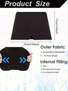 1pc Gel Ice Pack Headache Relief Hat (Single Layer) - Stretchable Head Cover, Cold/Hot Therapy, Headache Relief, Fragrance-Free, No Power/Battery Needed - Effectively Relieves Tension, Stress, Fever, Fatigue, Suitable As Back To School, Christmas, Valentine's Day, Mother's Day Gift - Multicolor - View 5