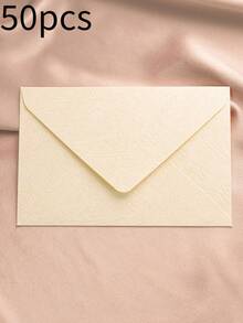 500/100/50/10pcs White Tree Grain Letter Window Envelope, DIY Craft Gift Packing Bags, Wedding Invitation Card Envelopes, Cash Envelopes, Stationery, Office Envelopes, Wedding Envelopes School Supplies,Back To School - White - View 12