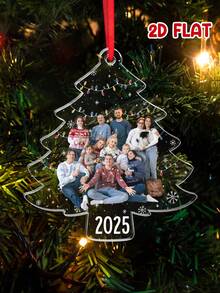 Customized Christmas Tree Photo - Personalized Acrylic Photo Decor - As Shown - View 11