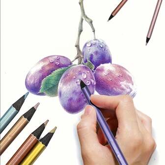 12 piezas Lápices de colores con núcleo de metal de 12 colores, 12 lápices de madera negra para pintura, para escuela y familia, pintura, graffiti, boceto, suministros de arte DIY