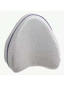 AURA DECO-Almohada Ortopédica para Pierna y Rodilla - Espuma con Memoria - Alivia el Dolor de Espalda - Cadera y Articulaciones - Soporte para el Tobillo y la Rodilla – Almohadilla para Dormir de Lado. - Blanco - Ver 8