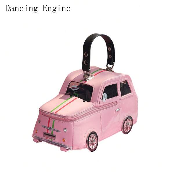 Borsa da donna di lusso a forma di auto, borsa della spesa divertente, borsa a tracolla, borsa da banchetto, zaino di moda in pelle PU