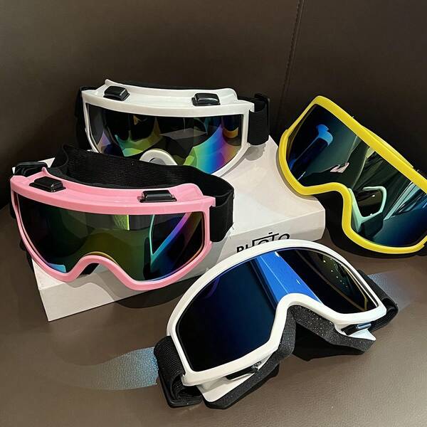 1PC New Winter Ski Equipment, Adult Ski Goggles, KTM Motorcycle Goggles, Cycling Goggles, Snowmobile Goggles, Sponge Comfort Goggles, Ski Goggles That Can Wear Myopia Glasses, Outdoor Sports Goggles, Multiple Color Options