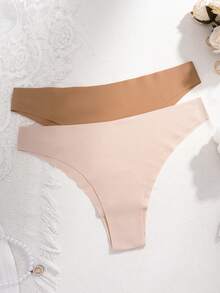 7 件装女士无缝舒适低腰性感比基尼内裤，适合健身和运动 - 彩色 - 查看 5