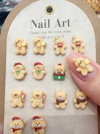 50个3D动物树脂挂件，可爱动物园主题装饰，可用于DIY手机壳、美甲、发饰、圣诞工艺品（50个/30个/10个）