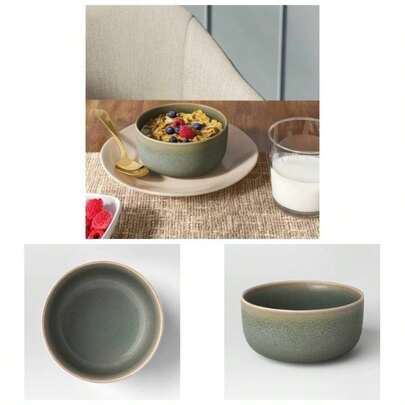 Stoneware Tilley Cereal Bowl Olive Green - Threshold