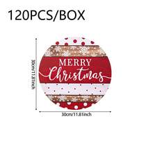 1 szt./120 szt. Drewniany znak na drzwi z napisem "Wesołych Świąt" do dekoracji ściennej, okrągły drewniany znak ścienny z motywem śniegu, rustykalny styl, wiszący, ciepły prezent w stylu wiejskim, dekoracja świąteczna, wieniec świąteczny, zimowe dekoracje domu