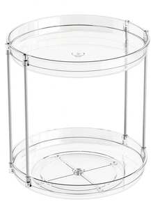 1 pezzo Scatola organizer da tavolo trasparente rotante multistrato per cosmetici, adatta per skincare, profumi, trucco, regalo di San Valentino, ideale per vacanze al mare, bagno, camera da letto e altre occasioni, grande capacità, essenziale per la casa, accessorio da cucina, accessorio da giardino - Multicolore - Visualizzare 11