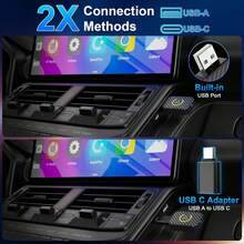 Mini adaptador inalámbrico CarPlay, compatible con Apple y Android, Plug and Play, baja latencia, convierte CarPlay con cable a inalámbrico, compatible con varios modelos de vehículos, conexión rápida y estable, no requiere batería. - CON SET USB - Ver 4