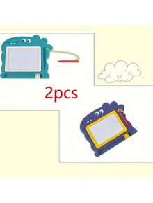 1个6.1英寸恐龙磁性画板 - 可擦写画板和书写板，适合幼儿园儿童学习绘画，是男孩女孩生日派对和礼品袋、返校季的理想选择。