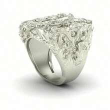 Masterpiece Crucifix Wax Ring - Premium Castable Resin Model For Detailed Lost Wax Casting - Bạc - Xem 7