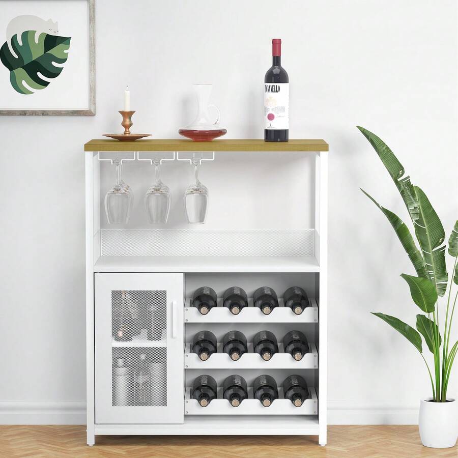 Wine Rack Table - White - View 1