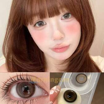 Morningcon Milk Tea Successor Eyes Big Beauty Pupil Cosmic Contact Lens Small Diameter Myopia Colored Natural Contact Lenses 2 Pieces Summer Gift For Girls Eye Make Up Yearly