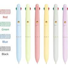 Ddaowanx Multicolor Pens 4-In-1 Colored Ballpoint Pen 0.5mm Fine Point Smooth Writing Nurse Accessories For Work Gifts For Teen Girls 6-Count Macaroon - 6PcsMacaroons - View 3