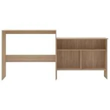 Bar Table With 2 Table Tops Oak 130x40x120 Cm - Brown - View 3