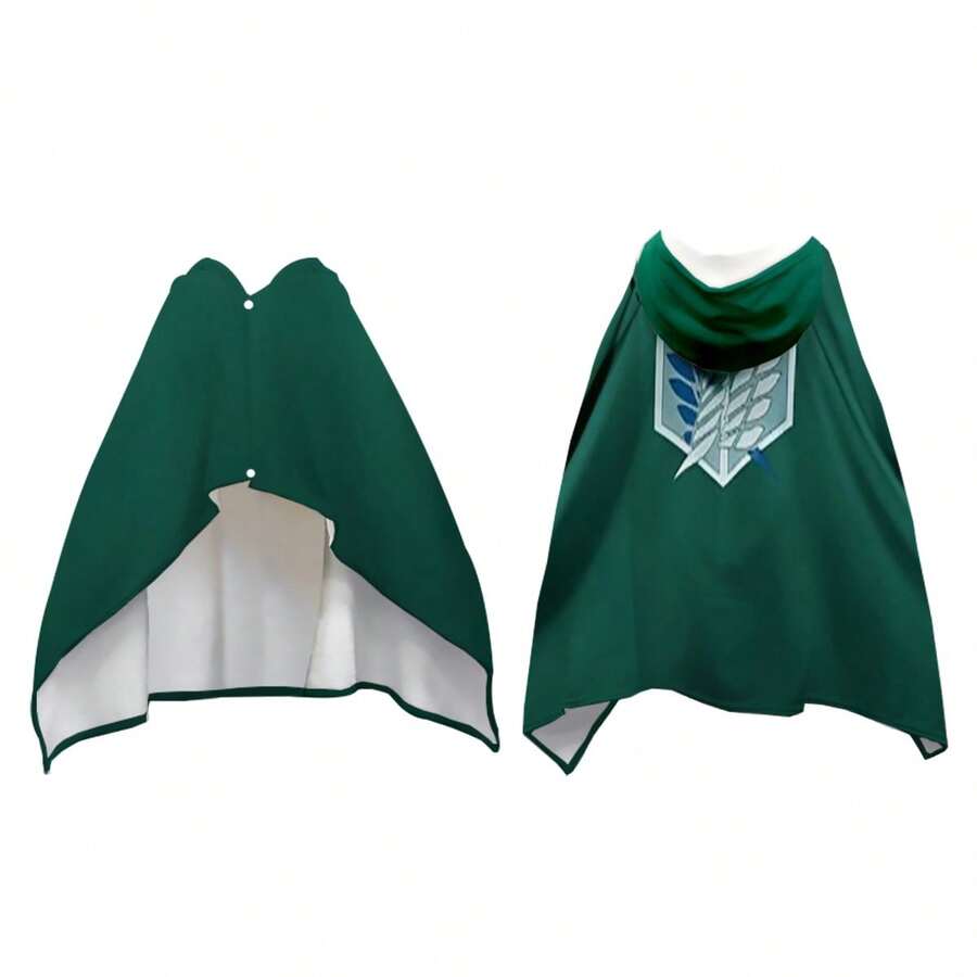 1 件动漫绿色角色扮演斗篷，可穿戴毯子，适合万圣节、圣诞派对、居家、旅行、露营 - 彩色 - 查看 1