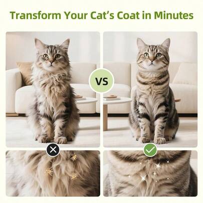 Pcs Zen Brush For Cats - Flea Comb For Cats - Pet Comb For Cats - Cat Pet Grooming Brush For Cleaning Shedding Hairs - W...