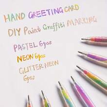 1.2mm Multicolor Gel Pen - Vibrant Spiral Write, Glitter, Pastel Colors, Mixed Ink Effects, Perfect For Hand Account, Greeting Card, Journaling, And Artistic Creations - Unique Writing Experience - Ideal For Students, Prizes,Back To School Gift - Multicolor - View 6