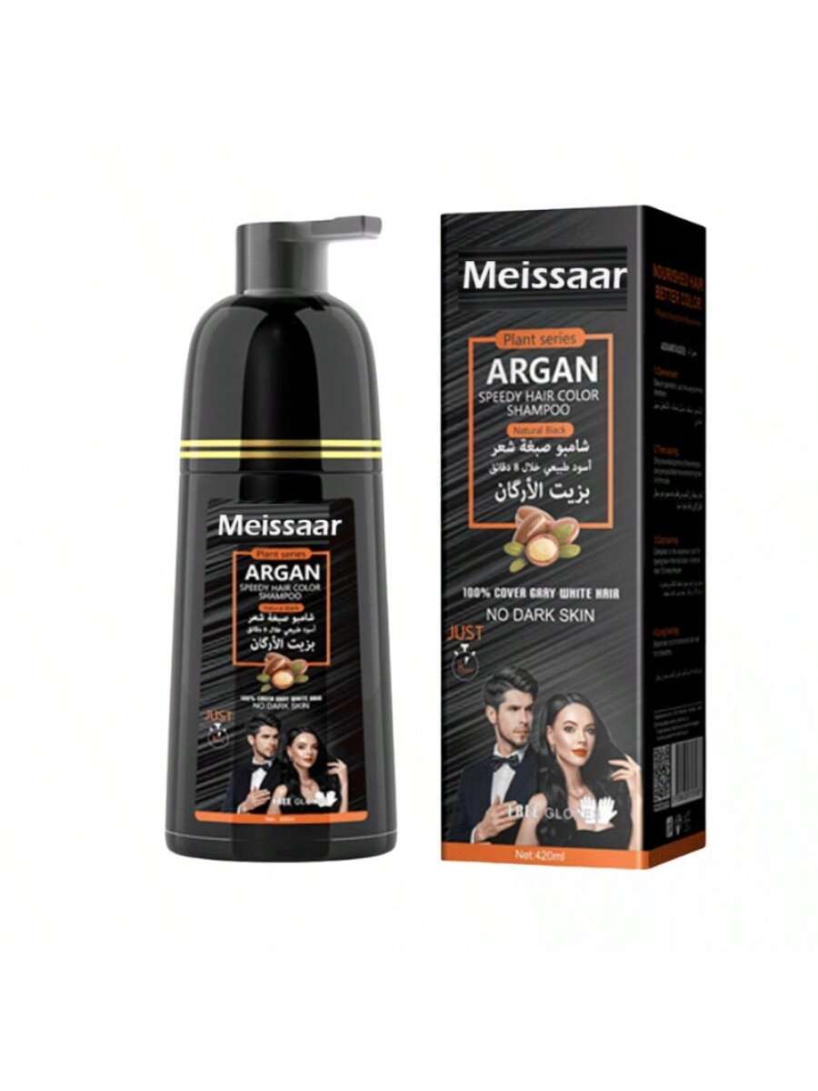 Tinte de cabello negro de un solo lavado 400ml