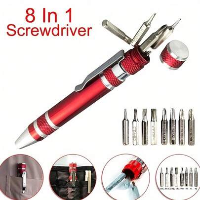 8-In-1 Screwdriver With Removal Pen, Can Switch Between Flat And  Screwdriver Heads, A Convenient Repair Tool