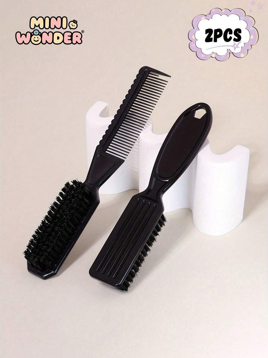 2 Peças Conjunto Multifuncional de Escova e Pente de Viagem para Crianças - Uma Ferramenta de Penteado de Dois Lados e Conjunto de Acessórios para Cabelos Comuns, Produtos e Acessórios de Cabelo para Salões de Beleza, Essencial para Viagens de Beleza, Adequado para Crianças