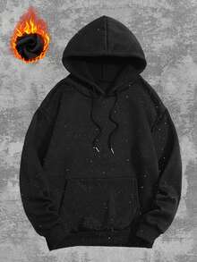 Ladies' Shiny Silver Off-The-Shoulder Long-Sleeved Casual Drawstring Hooded Sweatshirt