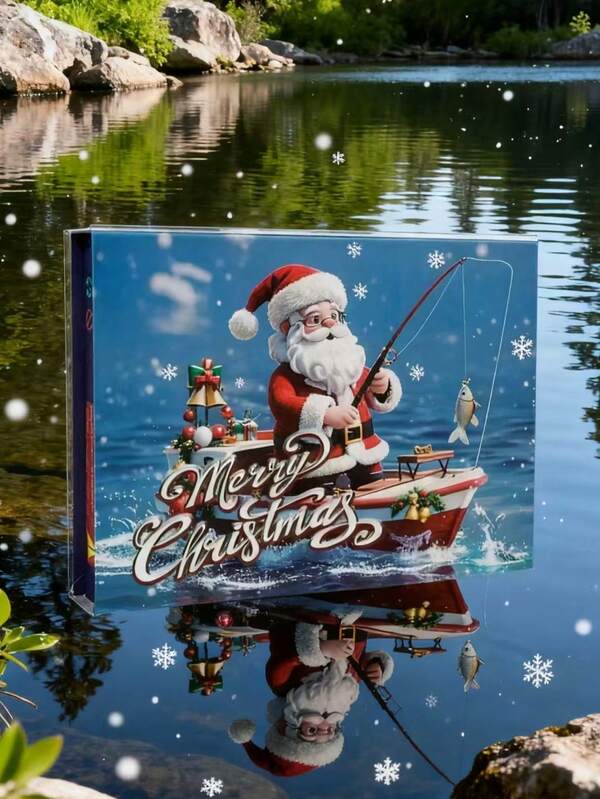 1pc Christmas Fishing Lure Sequin VIB Hard Bait Sequin DIY Fishing Tackle Gift Set, 24pcs