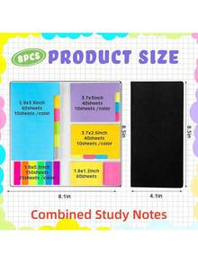 Neon-farbene Haftnotizen-Trennblätter, unerlässlich für Studenten und Bürobedarf für Erwachsene. Verwendbar in der Schule: zum Markieren von Textbuchhighlights, zum Organisieren von Lernmaterialien zur Verbesserung der Effizienz. Verwendbar im Büro: zum Kategorisieren von Dateien, zum Notieren von To-Do-Punkten zur Optimierung des Arbeitsablaufs. Verwendbar beim Lernen zuhause: zum Planen von Tagesaufgaben, zum Markieren von Buchinhalten. Schulmaterial, Rückkehr zur Schule - Verschiedenfarbig - Übersicht 9