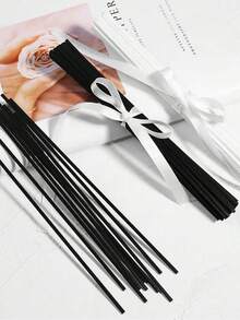 10支装天然藤条香薰棒 - 持久留香精油补充装，适用于水疗、香水、芳香疗法、香薰，黑白两色可选，无焰香薰棒，彩色香薰棒，香水精油香薰棒，自制藤条香薰棒